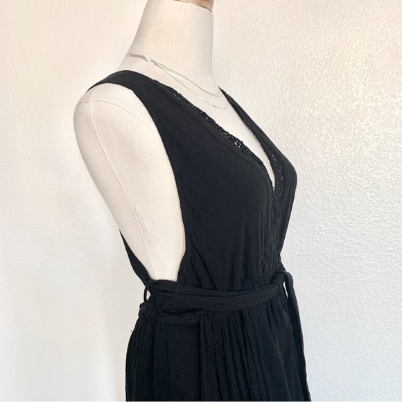 FREE PEOPLE Black Greek Goddess Strong Statement Thigh Slits Maxi Dress - Picture 7 of 15